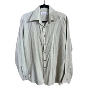 Viyella Men's sz L Wool Cotton Blend Long Sleeve Shirt